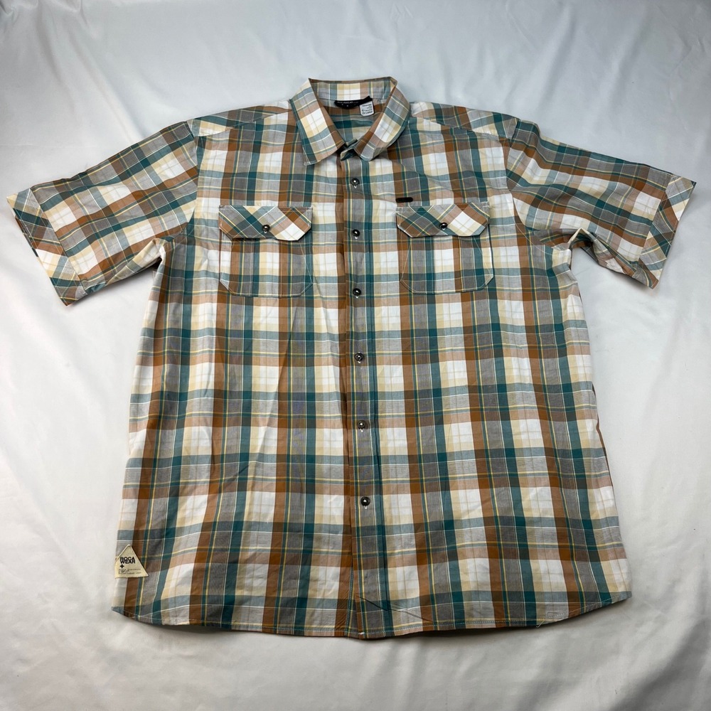 Rocawear Y2K Streetwear Hip Hop Plaid Short Sleeve Button Up Shirt
